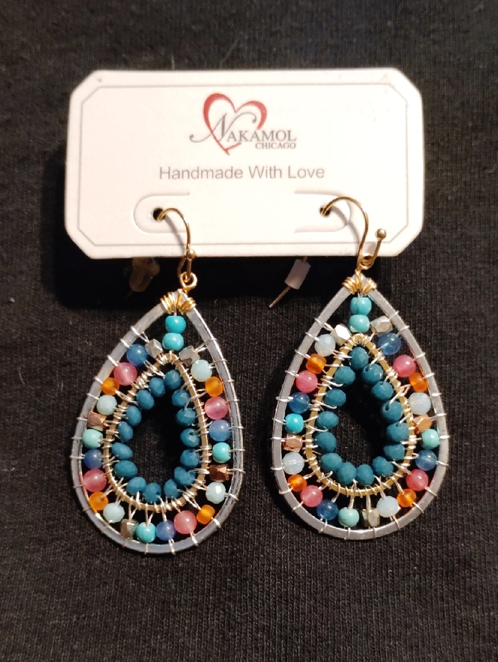 Nakamol Chicago Handmade Faceted Bead Earrings